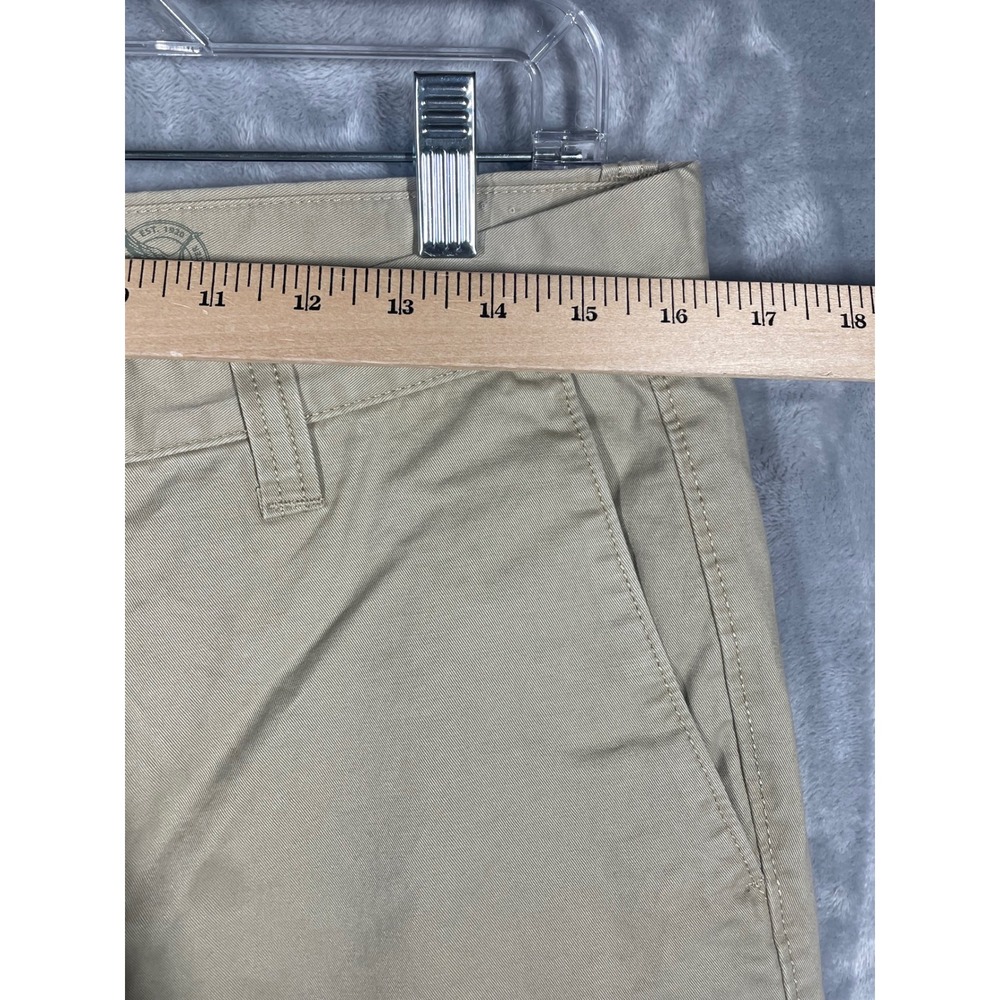 Eddie Bauer Mens Flannel Lined Chino Pants Dark Khaki Plaid Lining 32x30 NEW - Picture 8 of 10